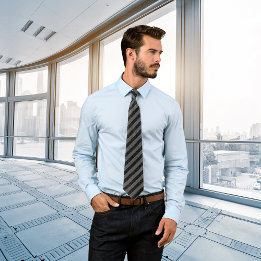 Gravata Estrias Diagonais de Cinzas e Pretos Finos