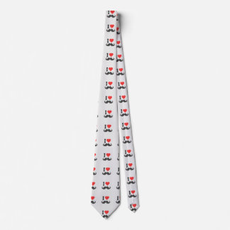 Gravata Eu adoro bigode em tricô de estilo motif