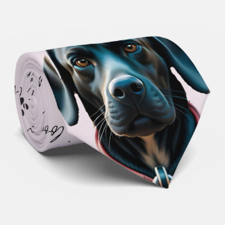 Gravata Eu Amo Cachorros Negros De Labrador