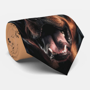 Gravata Eu Amo Cachorros Rottweiler Neck Tie