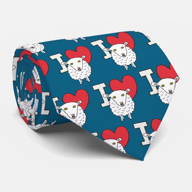 Gravata Eu Amo Ovinos (Rolled)