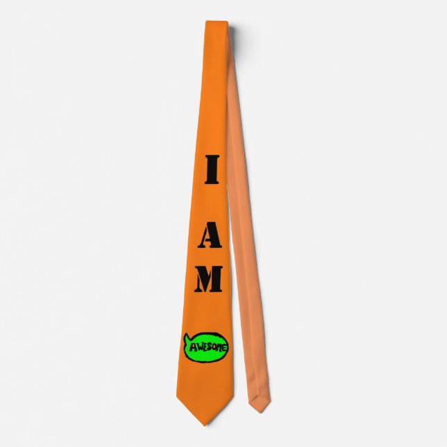 Gravata Eu sou incrível TIE (Tráfego Cone Orange) (Frente)