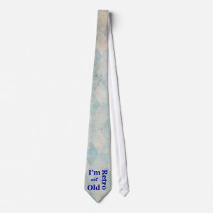 Gravata Eu sou Retro Blue Diamantes Texteis Grunge Necktie