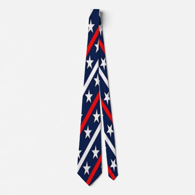 Gravata EUA Red White e Blue Trendy Modern Men (Frente)
