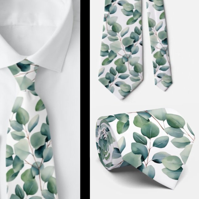 Gravata Eucalyptus Wedk Tie (Criador carregado)