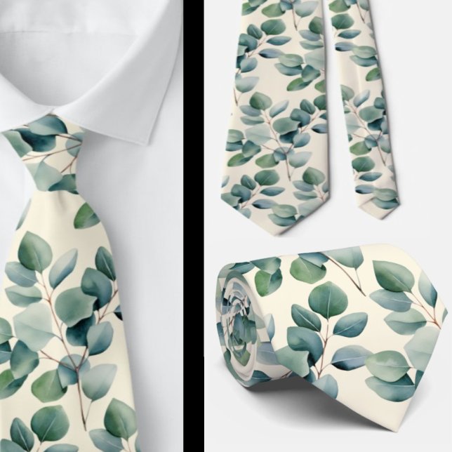 Gravata Eucalyptus Wedk Tie (Criador carregado)