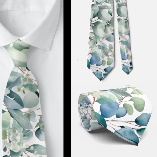 Gravata Eucalyptus Wedk Tie (Criador carregado)
