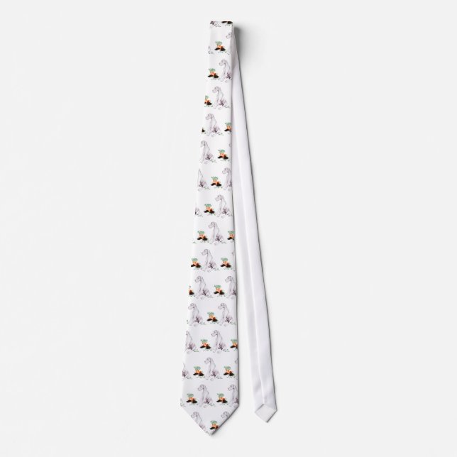 Gravata Excelente Dane Naughn White Pup (Frente)