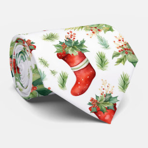 Gravata Existências de Natal de Aquarela