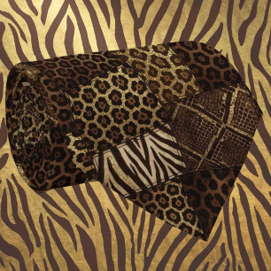 Gravata Exótica Estampa de Animal Selvagem Afric