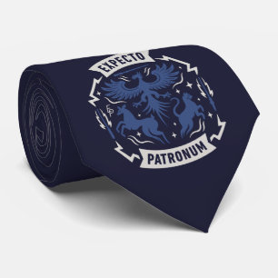 Gravata Expecto Patronum Gráfico de Silhueta Vintage