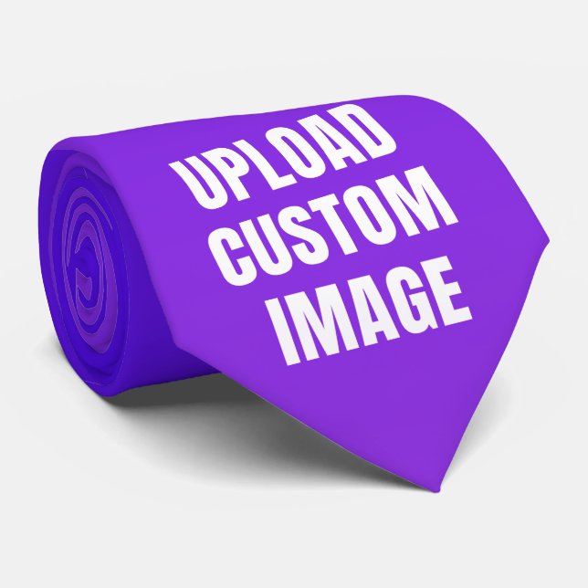 Gravata Faça upload de 2 imagens personalizadas - Adicione (Rolled)