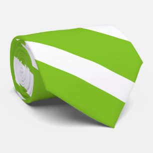 Gravata faixas diagonais verdes/brancas