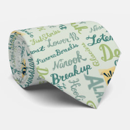 Gravata Fale com o Alaskan! Green Tie