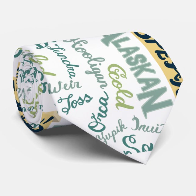 Gravata Fale com o Alaskan! White Tie (Rolled)