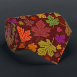 Gravata Fall Autumn Maple Leaves Pattern<br><div class="desc">Spruce up your wardrobe this fall with a festive maple leaf tie. This colorful autumn seasonal necktie has a repeating pattern made of vivid maple tree leaves. It's perfect to wear to a fall wedding or a Thanksgiving party.</div>