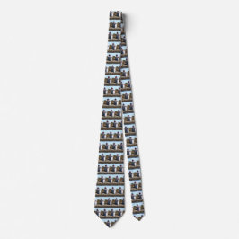 Gravata Farol de Ponto de Esquilo, Maine Mens Tie