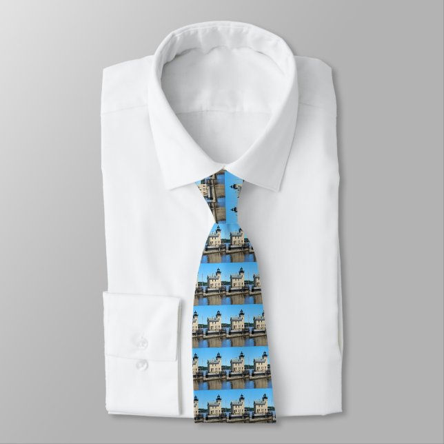 Gravata Farol de Rondout Creek, New York Mens Tie (Amarrado)