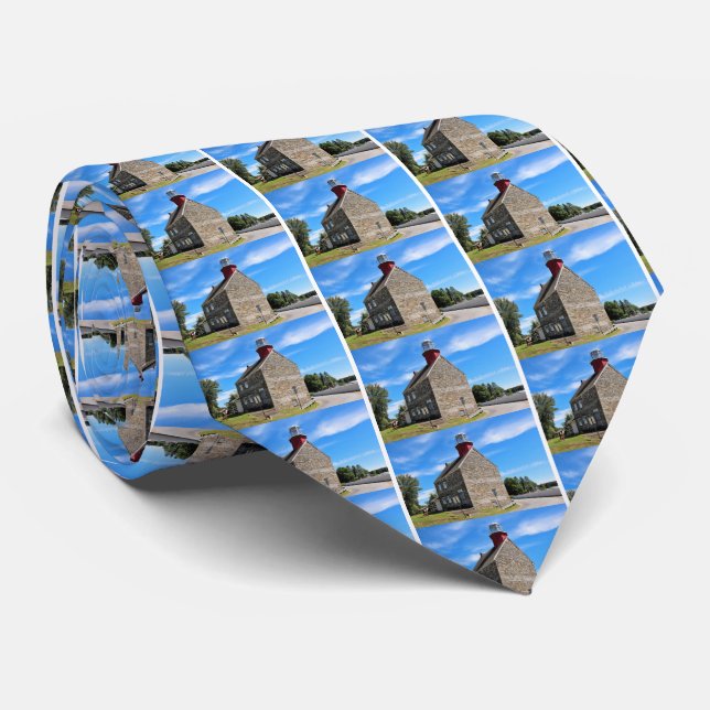 Gravata Farol de Selkirk, New York Mens Tie (Rolled)