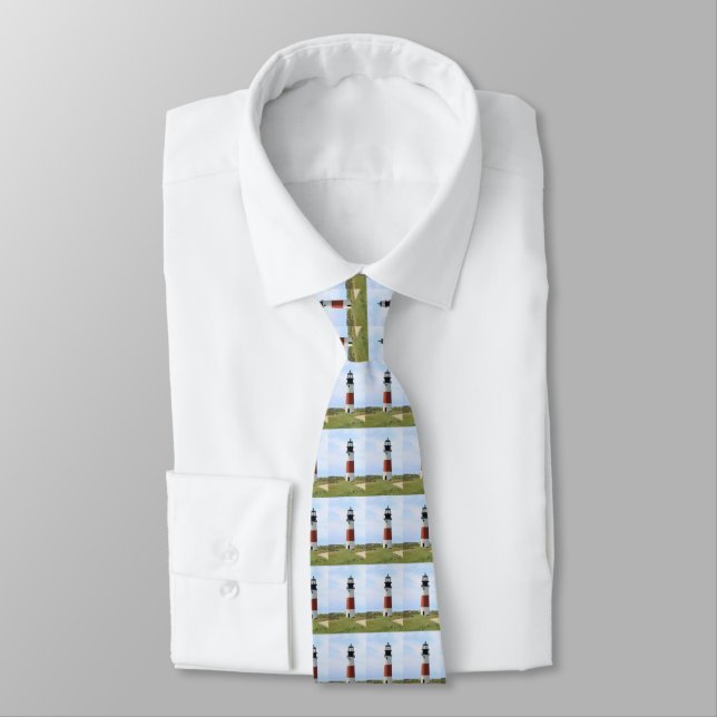Gravata Farol Sankaty Head, MÃES Nantucket Mens Tie (Amarrado)