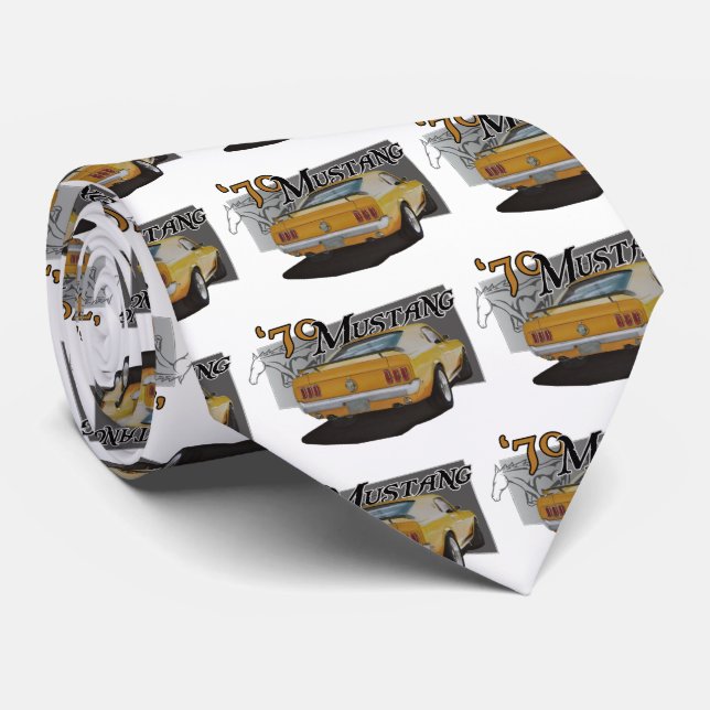 Gravata Fastback amarelo do mustang 1970 (Rolled)