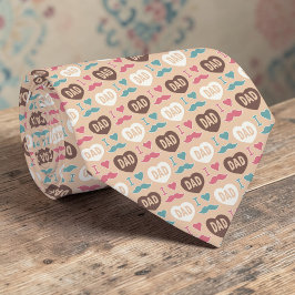 Gravata Father's Day Dad Pattern Necktie Tie