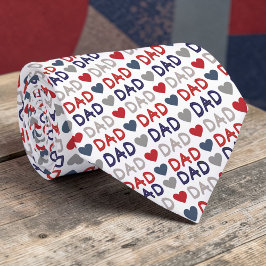 Gravata Father's Day Dad Pattern Necktie Tie