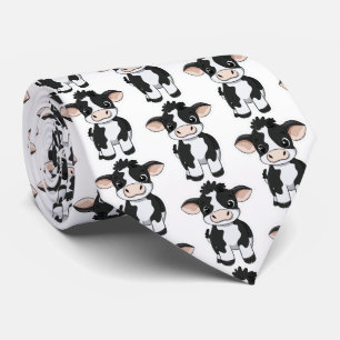 Gravata Fazenda gráfica de vaca masculina