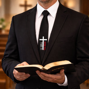 Gravata Fé Na Cruz Do Pastor De Sangue