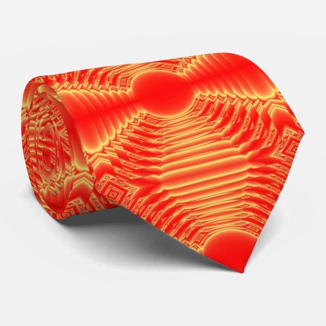 Gravata feedback vermelho e laranja padronizado (Rolled)