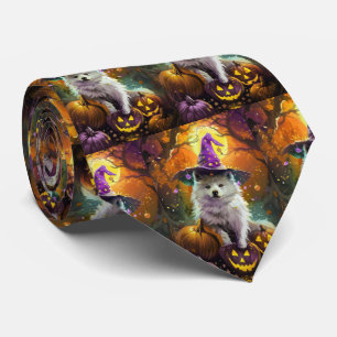 Gravata Feiticeira de Halloween e Abóbora Americanas Spook