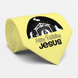 Gravata Feliz Aniversário Jesus Neck Tie