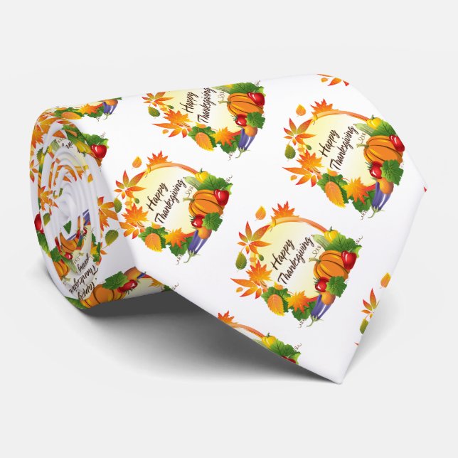 Gravata Feliz Dia de Ação de Graças 5A (Rolled)