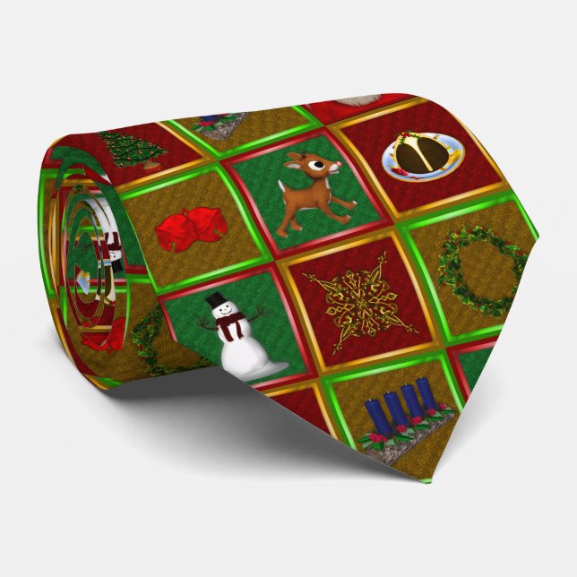 Gravata Feliz Natal (Rolled)