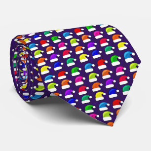 Gravata Feliz Natal Papai Noel Vermelho Azul Roxo Verde