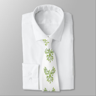 Gravata Fênix Verde Nasce em Branco
