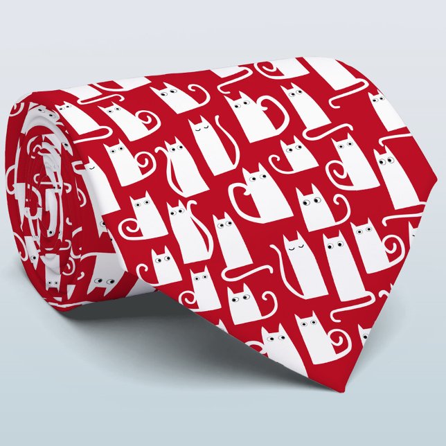 Gravata Feriado Branco e Vermelho (Criador carregado)