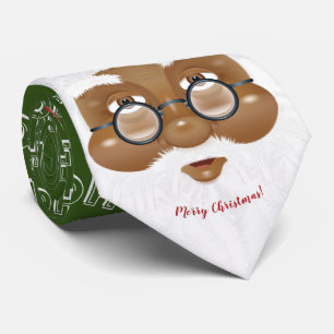 Gravata Feriado de Natal afro-americano Santa Claus