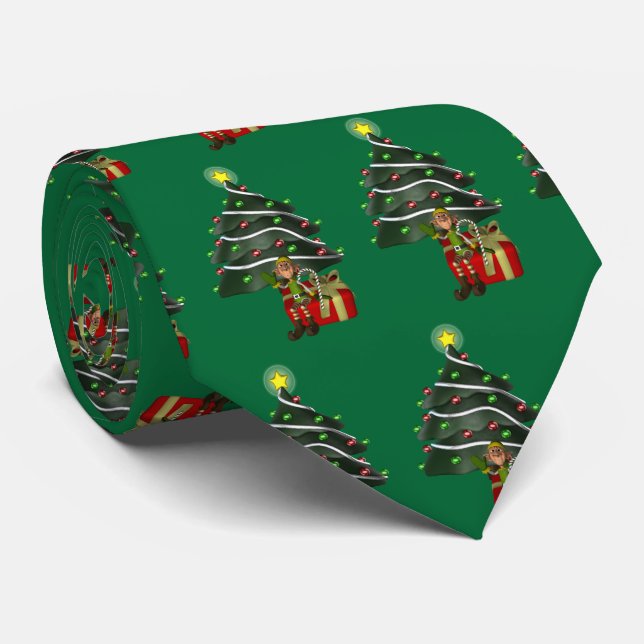 Gravata Feriado de Natal Feliz e Masculino (Rolled)