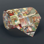 Gravata Feriado do clássico das cenas do papai noel do<br><div class="desc">O laço perfeito do Natal a vestir-se para trabalhar e festas natalícias. Mostre fora seu lado do divertimento vestindo este laço festivo do feriado que caracteriza as cenas do feriado do vintage - impressas em ambos os lados.</div>