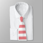 Gravata Férias Cor Sólida Cor Rosa - Feira - Férias Verão<br><div class="desc">Padrão clássico de listras cor-de-rosa,  o marinheiro de praia de verão de moda vibe design. Colar listrado rosa para homens,  cara,  ele.</div>
