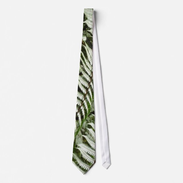 Gravata Fern Fronds II Dark Green Nature (Frente)
