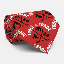 Gravata Ferramentas de Hóquei sobre o Vermelho