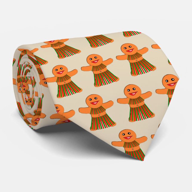 Gravata Festa de Natal Gingercake Mulher Tie (Rolled)