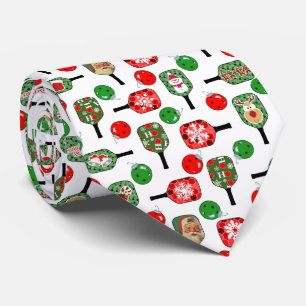 Gravata Festa de Natal Red & Green Paddles Balls