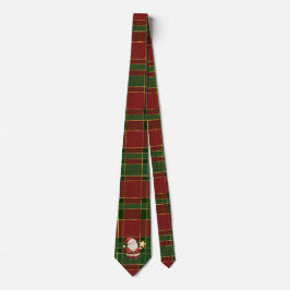 Gravata Festivo Clássico Vermelho Verde Dourado Tartan San