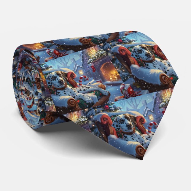 Gravata Festivo do Cachorro Dalmático (Rolled)