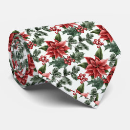 Gravata Festivo natal poinsettia com torção