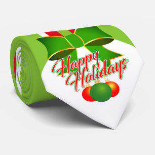 Gravata Festivo, TRADICIONAL, branco e verde