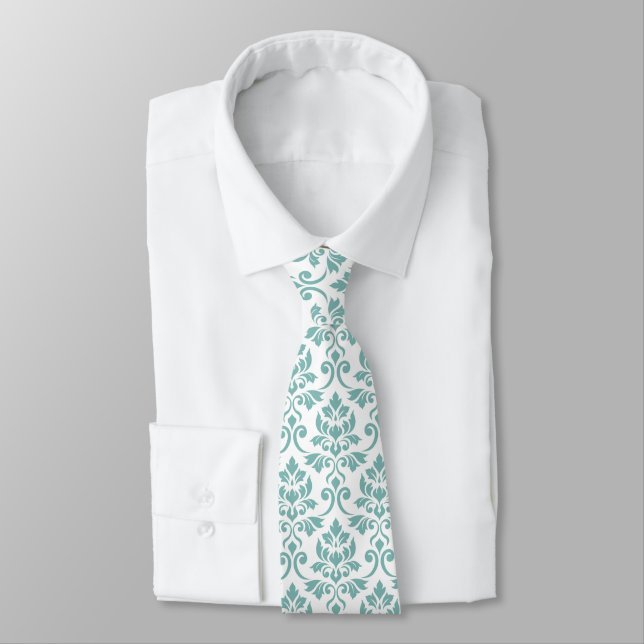 Gravata Feuille Damask Teal Pattern (Amarrado)
